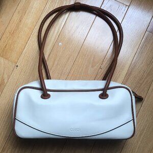 NWOT - Cluci Vegan White Leather Boston East West Bag
